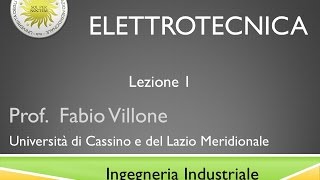 Elettrotecnica Lezione 1 [upl. by Marne]