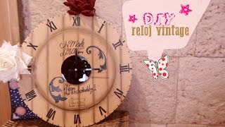 DIY Reloj Vintage  Reciclado  Carton [upl. by Anirol]