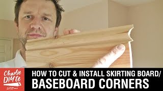 How to Cut amp Install Skirting Board Baseboard Internal Corners [upl. by Nnylsaj253]