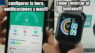 Como conectar al telefono tu smartwatch d20 tutorial 4k [upl. by Eniamrehs584]