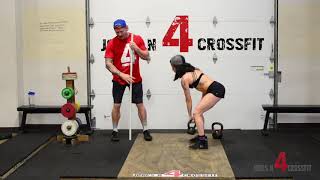 How to do a KettleBell Clean and Jerk  Technique Tuesdays  Jonesn4CrossFit  San Antonio Texas [upl. by Melena92]