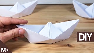 ► Como hacer un BARCO DE PAPEL Origami en 1 MINUTO ⛵ [upl. by Savdeep]