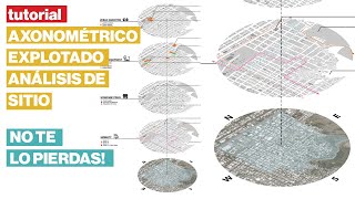 LAYERED AXONOMETRIC MAP SITE ANALYSIS PASO A PASO [upl. by Anelleh]