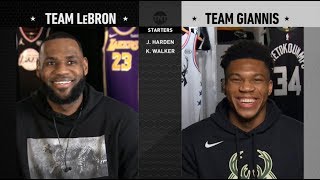 Team LeBron amp Team Giannis Full Draft  2019 NBA AllStar [upl. by Romaine]