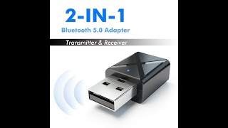 Bluetooth 50 transmisor receptor2 en 1 [upl. by Bran]