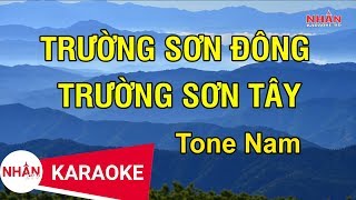 Karaoke Trường Sơn Đông Trường Sơn Tây Tone Nam Nhạc Sống [upl. by Hsu]