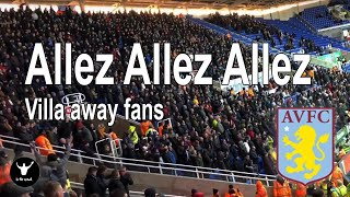 Aston Villa fans  Allez Allez Allez chant  away [upl. by Sorensen588]