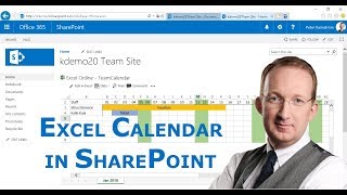 Insert an Excel Team Calendar in SharePoint [upl. by Eremahs]