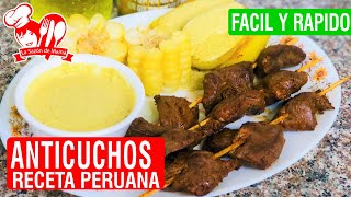 ANTICUCHOS – RECETA PERUANA – FACIL Y RAPIDO – La Sazón de Mamá [upl. by Lasala]