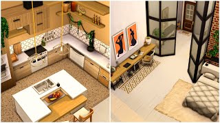 PINTEREST INSPIRED APARTMENT  MEDINA STUDIOS 920  CC FREE  STOP MOTION  THE SIMS 4 SPEED BUILD [upl. by Louisette]