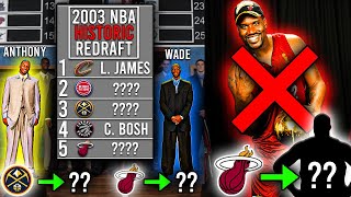 The 2003 HISTORIC NBA Redraft [upl. by Ahsimak]