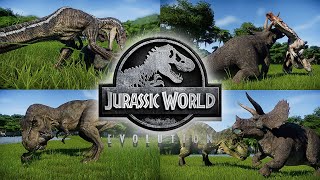 4K  Jurassic World Evolution All Dinosaurs Showcase 68 species [upl. by Heiskell]