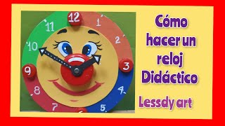 Cómo hacer un reloj didáctico fácil [upl. by Atinauq183]