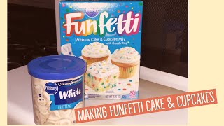 Making Funfetti Cake amp Cupcakes [upl. by Ylrahc245]