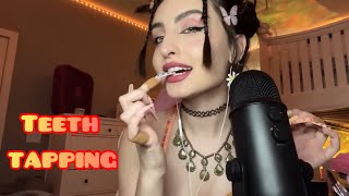 ASMR BeeBee asmr only teeth tapping compilation [upl. by Harragan]