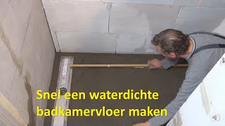 Snel een waterdichte badkamervloer maken [upl. by Richmond363]