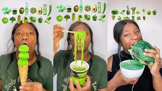 asmr green food [upl. by Ogram]