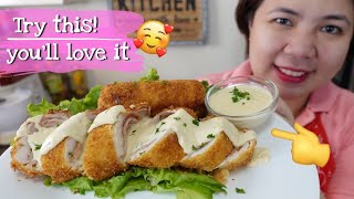 Chicken Cordon Bleu Recipe with White Sauce [upl. by Sandstrom]