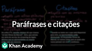 Paráfrases e citações [upl. by Cassy]