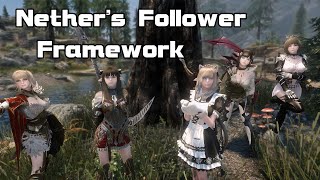 Skyrim Mod  Nethers Follower Framework Showcase [upl. by Oemac]