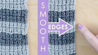 Slip Stitch Edges  Knitting Lessons for Beginners [upl. by Oinotnanauj]