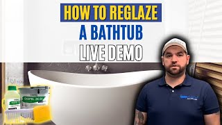 How To Reglaze a Bathtub  Ekopel 2K Bathtub Refinishing Kit  Live demo [upl. by Esch693]