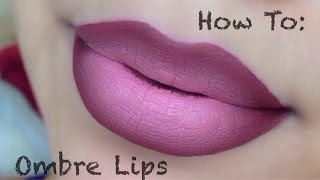 HOW TO  Ombre Lips Drugstore Products [upl. by Delmar]