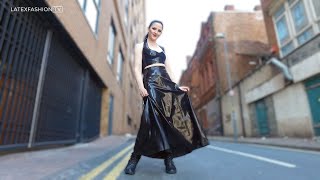 Caroline Pierce Walking in Latex  LatexFashionTV [upl. by Rednasxela]