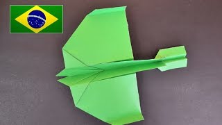 Origami Avião super planador  Instruções em português PT BR [upl. by Menard]