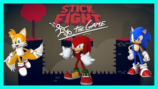 Knuckles Tails and Sonic play more Stick Fight [upl. by Zachar]