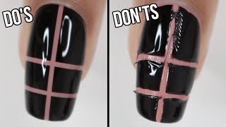 DOs amp DON’Ts striping tape nail art  how to use striping tape [upl. by Quillan]