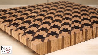 Mind Blowing Houndstooth Cutting Board Pattern  Step by Step Guide [upl. by Nanice]