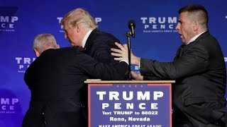 Donald Trump rushed off stage during rally in Nevada [upl. by Asirret]