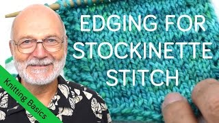 How to Knit Edges for Stockinette Stitch [upl. by Charline]