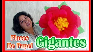 DIY  Como Hacer Flores De Papel Crepe  GIGANTES [upl. by Ltney]