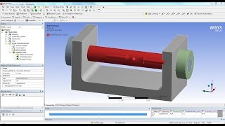 ANSYS 15 Tutorial  Frictional Contact amp Bolt Pretension [upl. by Ezana687]