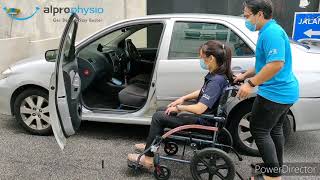 How To Perform Wheelchair To Car Transfer [upl. by Yelsek]