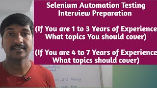 How to prepare Selenium Automation Testing Interview For Experienced [upl. by Goddard]