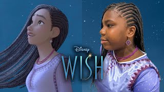 disney WISH movie  asha’s braid hairstyle tutorial [upl. by Lamee44]