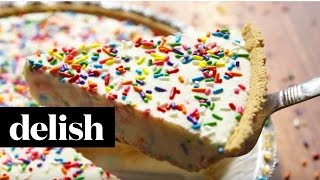 How To Make Funfetti Cheesecake  Delish [upl. by Terrilyn]