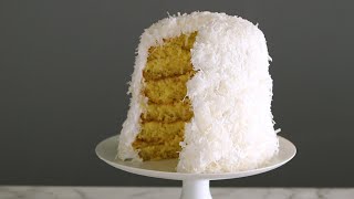 Frosted Coconut Layer Cake  Martha Stewart [upl. by Oremodlab415]