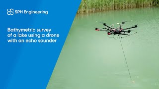 Bathymetric survey of a lake using UAV drone with echosounder [upl. by Learrsi386]