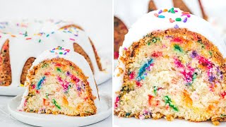 Funfetti Bundt Cake A Cake Mix Based Recipe [upl. by Narod921]