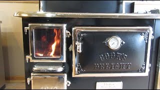 Obadiahs Elmira Fireview Wood Cookstove  Burning the Stove [upl. by Jit]