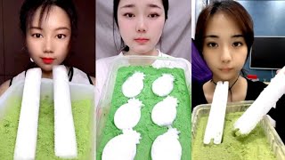 CARBONATED ICE EATING  MATCHA ICE EATING   ICE EATING [upl. by Ru]