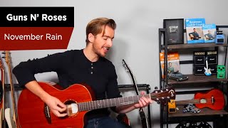 November Rain  Guns N Roses Guitar Lesson Tutorial  Easy Chords [upl. by Lyris718]