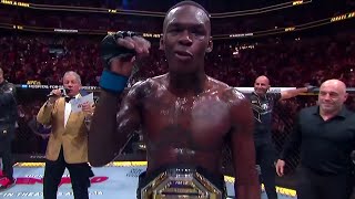 Israel Adesanya Octagon Interview  UFC 287 [upl. by Zeidman378]