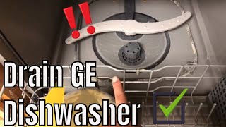 How To Drain Your GE Dishwasher [upl. by Aerdma]