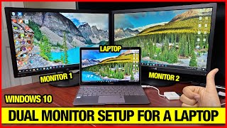 Dual Monitor Setup for Laptop With One USB C Port Windows 10 [upl. by Demy]