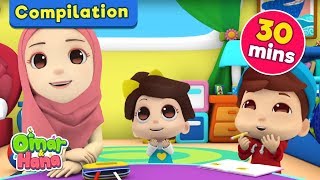 Compilation 30 MINUTES Alif Ba Ta  Nasheed for Kids  Omar amp Hana [upl. by Naman221]